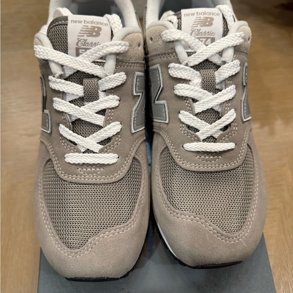 Kids New Balance 574 Sneakers - Tan and White-BRAND NEW